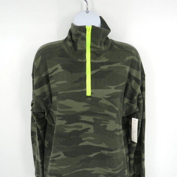 Theo & Spence Women's Camo Pullover 1/4 Zip LOng Sleeve XS NWT - Picture 3 of 4